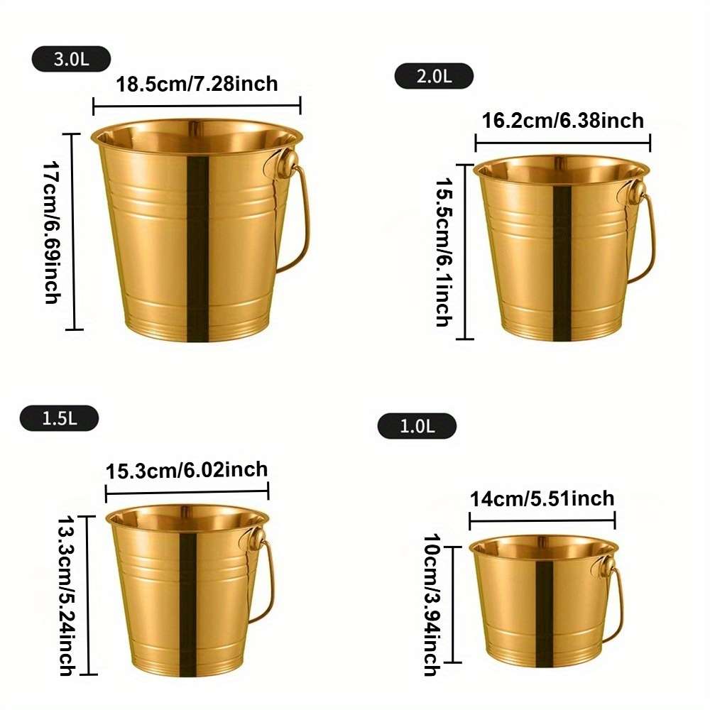 Ice Bucket Color Silvery Model1L  Small Bucket