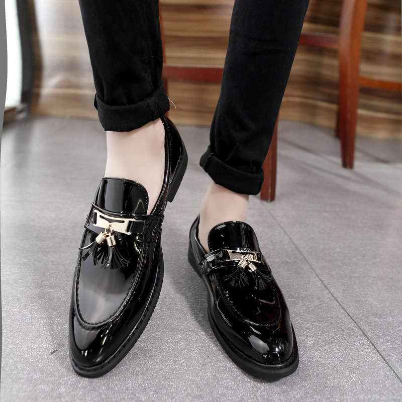 Mens Leather Shoes Color Black Sizeuk 5.5