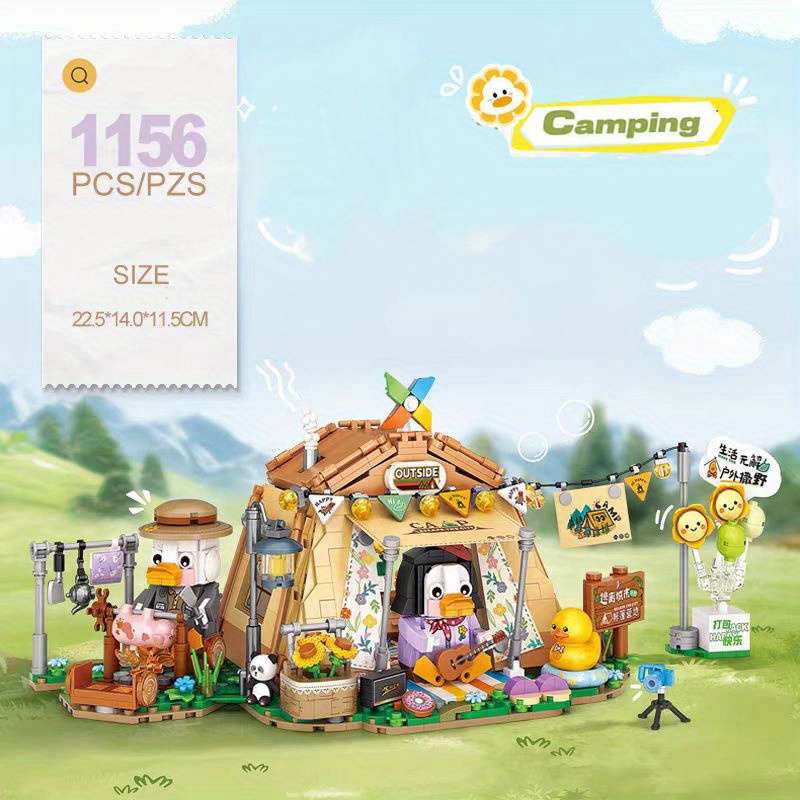 3D Building Model Puzzle Set Style Tent Camping
