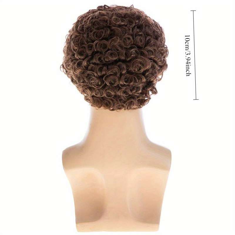 Dark Brown Mens Wigs Hair Length 10.16Cm