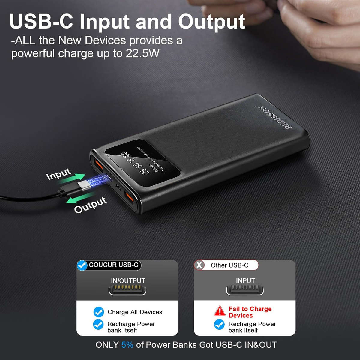 Power Bank Color Black Capacity10000Mah