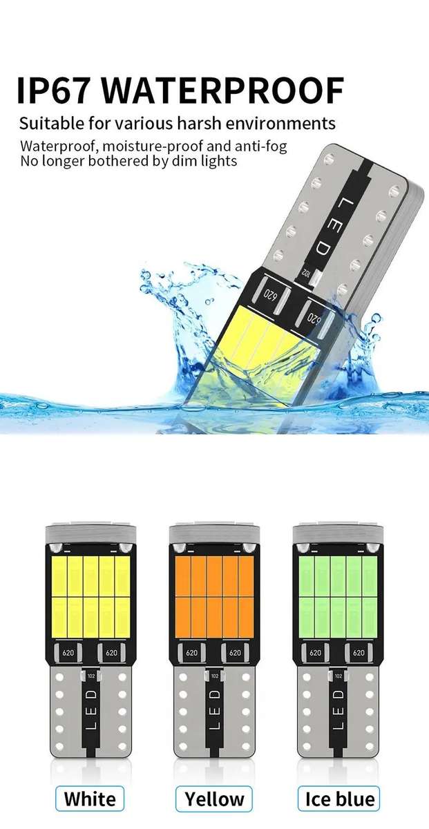 Car Lights Color White Storage 6Pcs