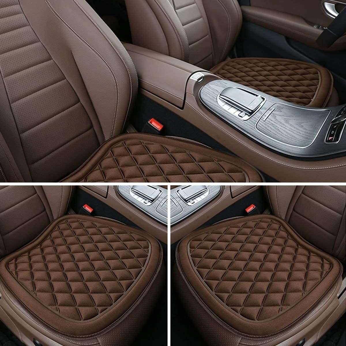 Car Seat Cushion Gray 2Pcs Pack