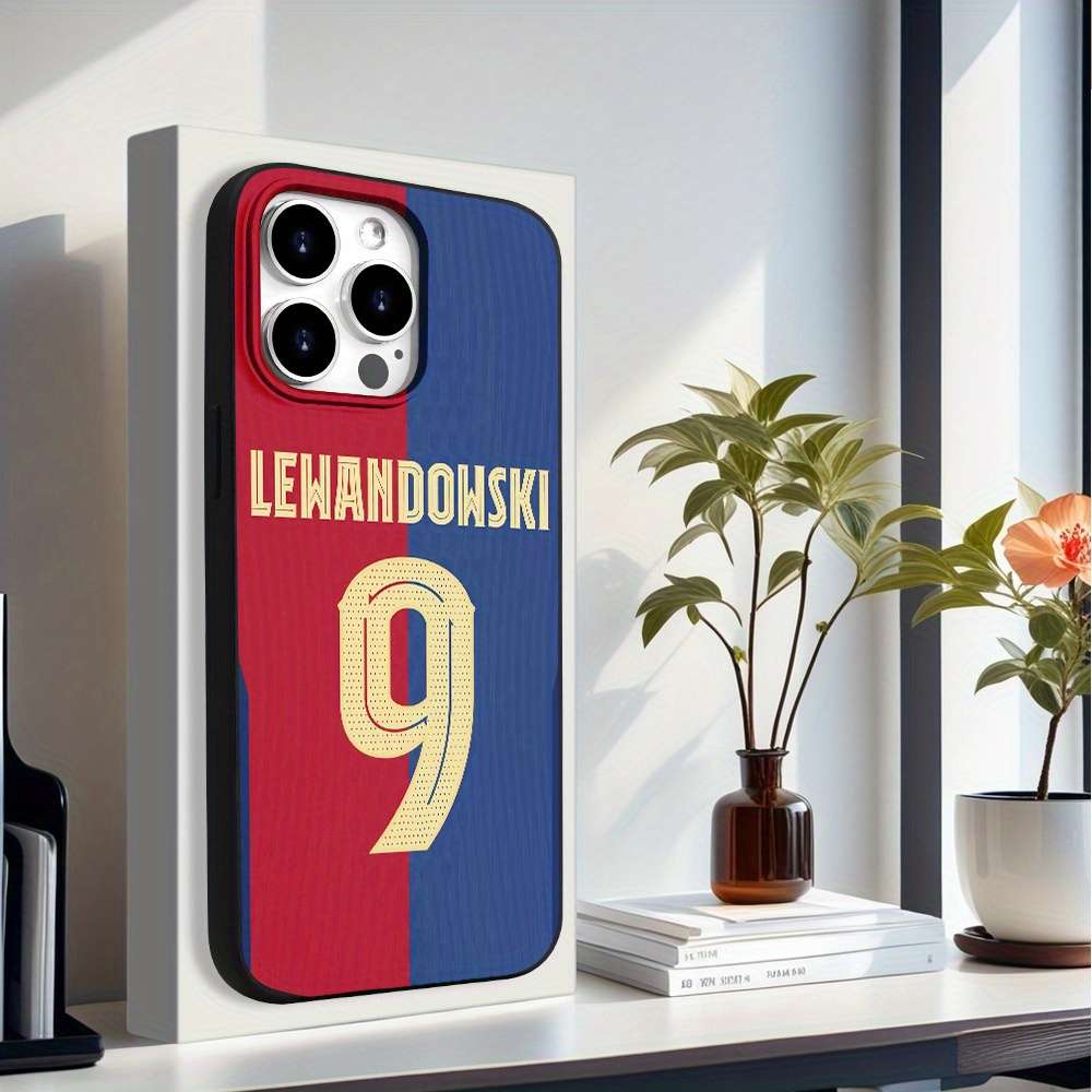 1Pc Black For iPhone 7 Plus 8 Plus Football No 9 Phone Case