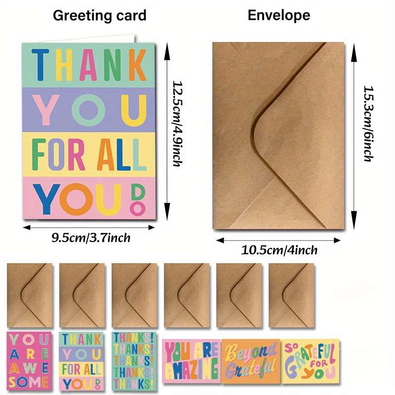 Greeting Cards Quantity 12Pcs-Set Of 6 Greeting Cards And 6 Envelopes