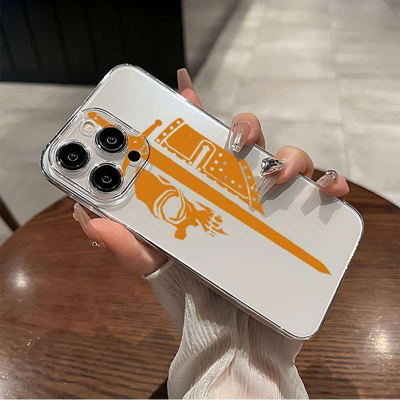 1Pc Transparent For iPhone 14 Plus African Drum Design Phone Case