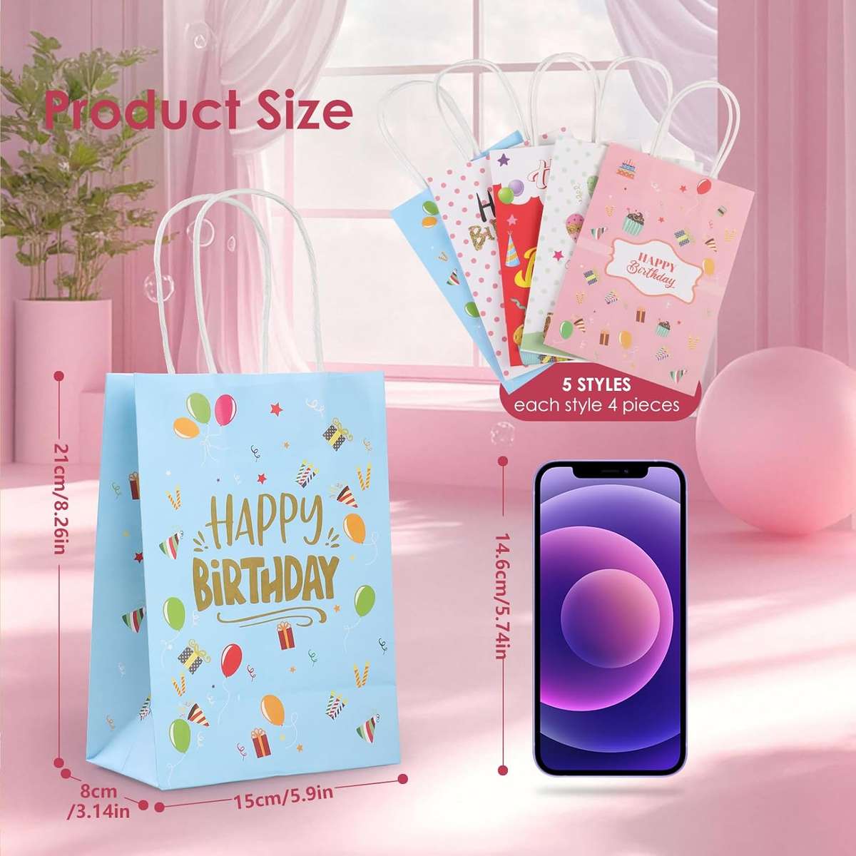 Gift Bags Quantity 5Pcs