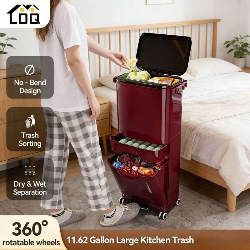 Garbage Can Color Rose Red Modeldafcasds6