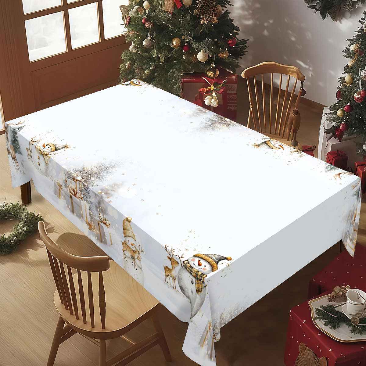 Christmas Tablecloth   Size 55.11Inx78.7In  140Cmx200Cm