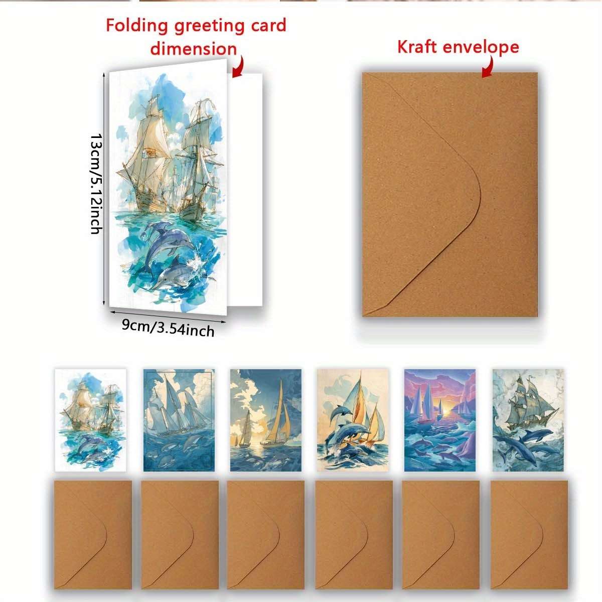Greeting Cards Quantity 6Pcs
