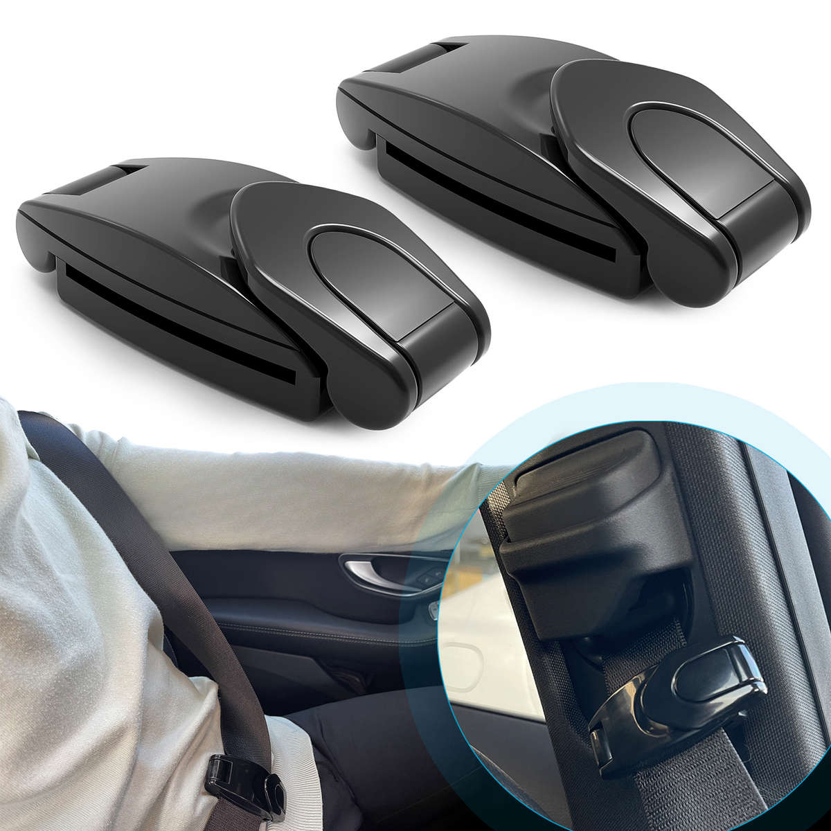 Car Seat Belt Covers Black Quantity 2Pcs