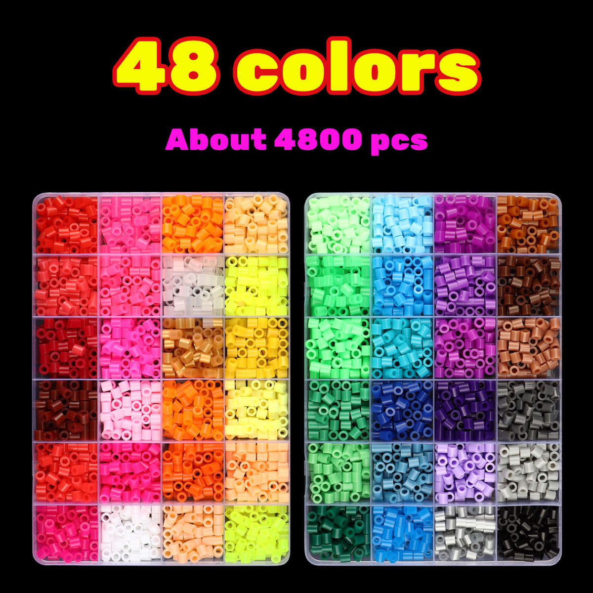Perler Bead Set 48 Colors Melting Beads