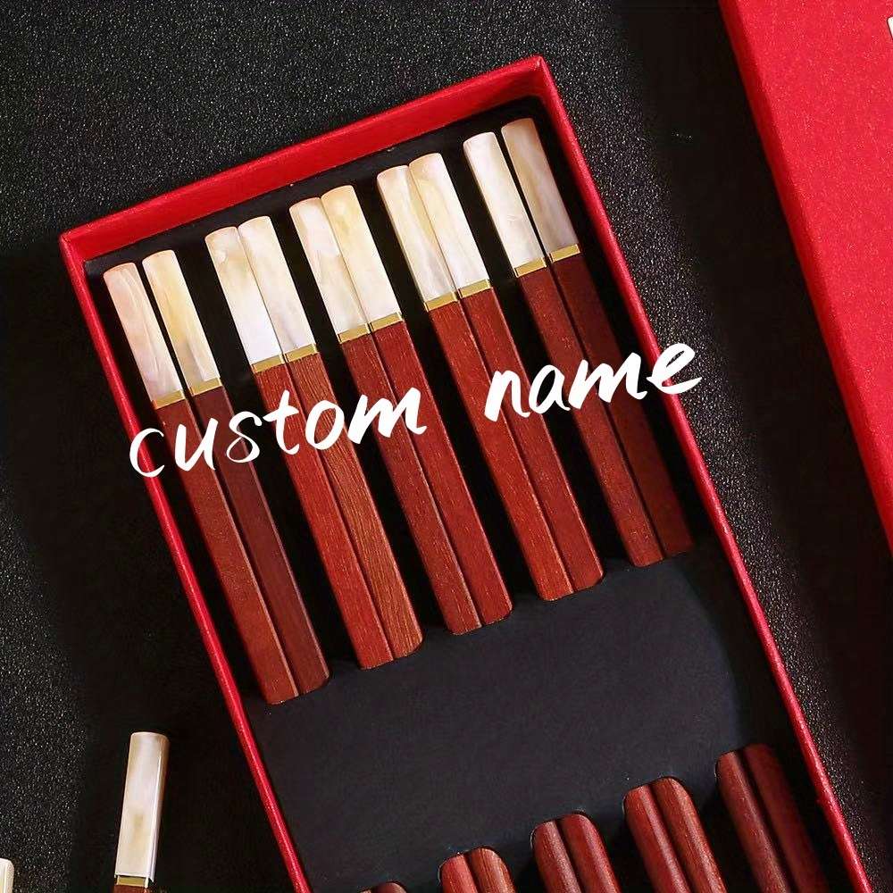 Chopsticks Color White 5 Pairs Please Note The Engraving Content