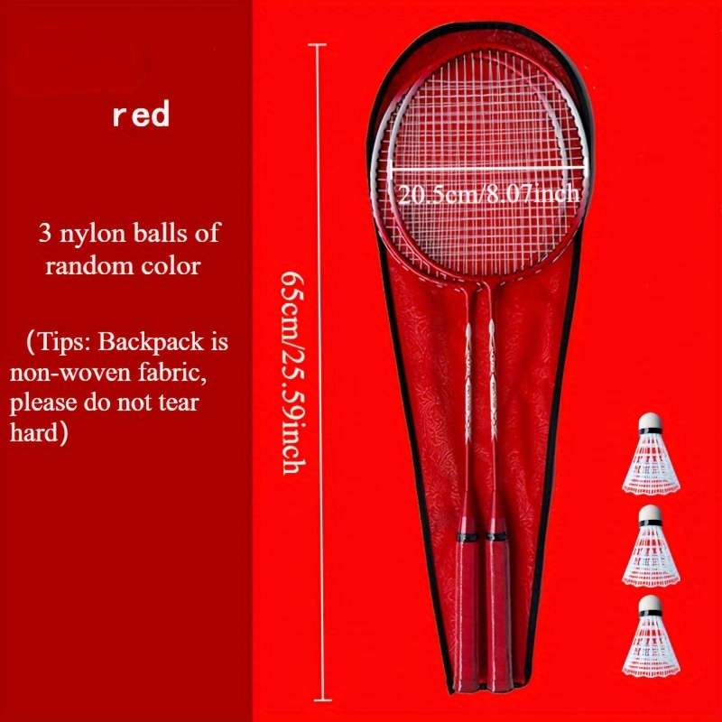 Badminton Racket Color 3 Balls  A Pair Of Purple Balls