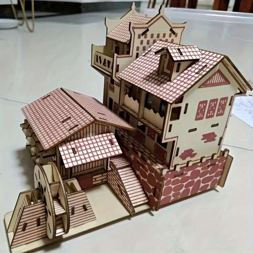 3D Building Model Puzzle Set Model A 1
