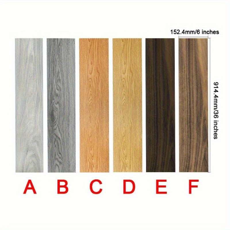 Self Adhesive Floor Stickers White Oak Grain 36Pcs