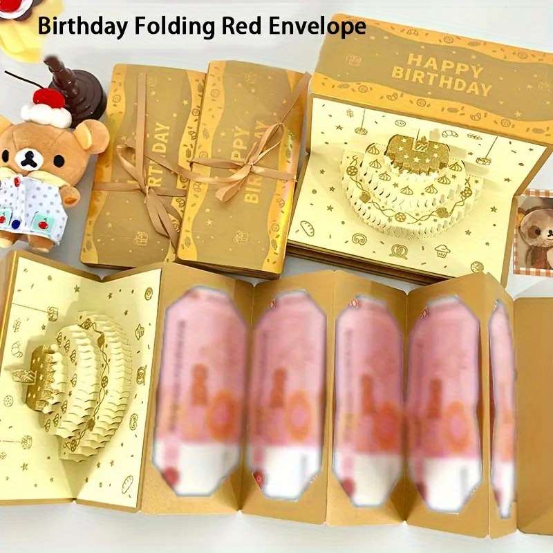 Greeting Cards Items 3D Cash Folding Envelope