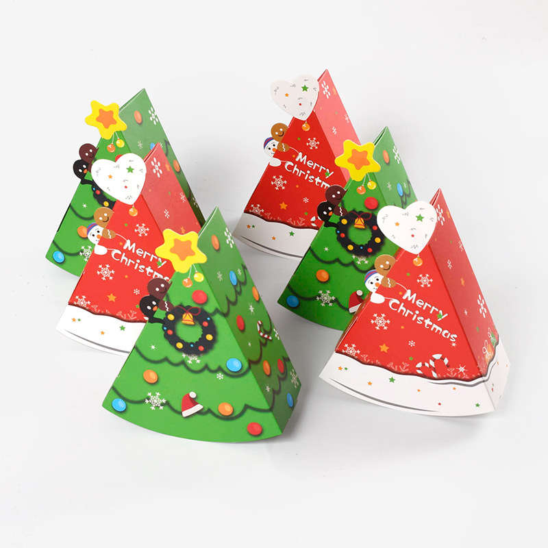 Christmas Gift Boxes Color Green-6Pcs