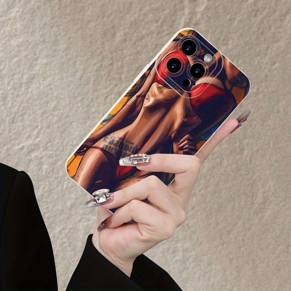 1Pc Ivory White For iPhone 16 Pro Max Beautiful And Sexy Beauty Phone Case