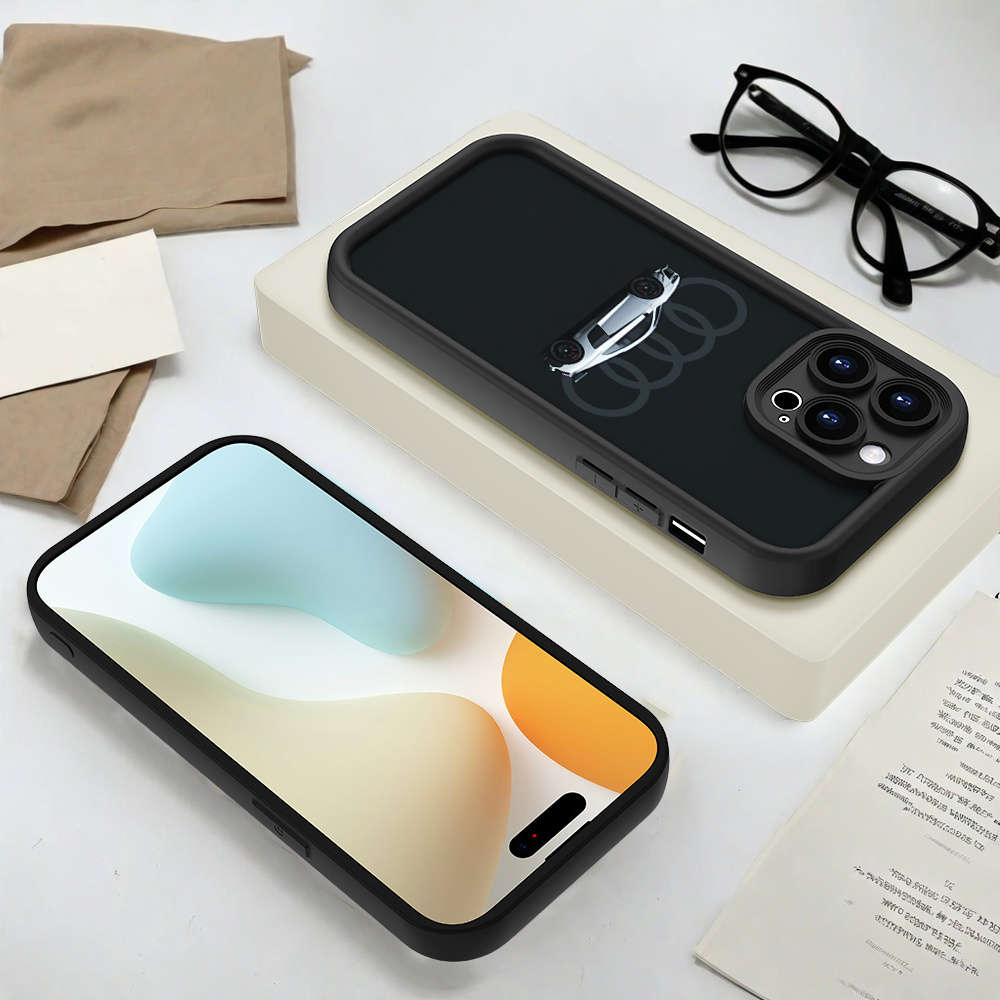 1Pc Black For iPhone 16e Car Pattern Phone Case