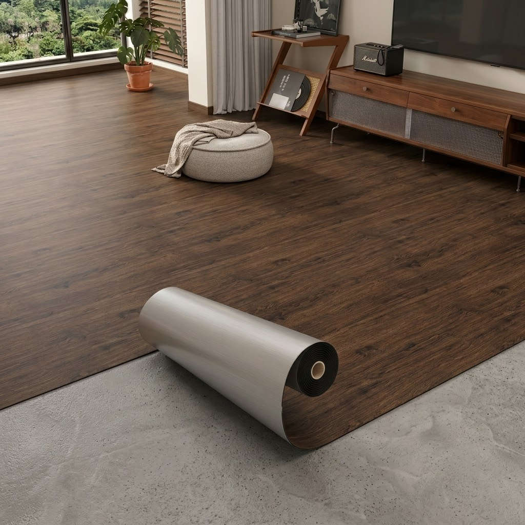 Self Adhesive Floor Stickers Whitewashed Ash