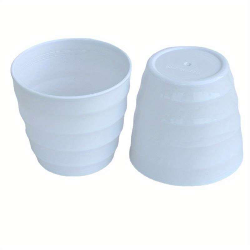 Flowerpot Color 6 Pieces Of White Corrugated Flower Pots