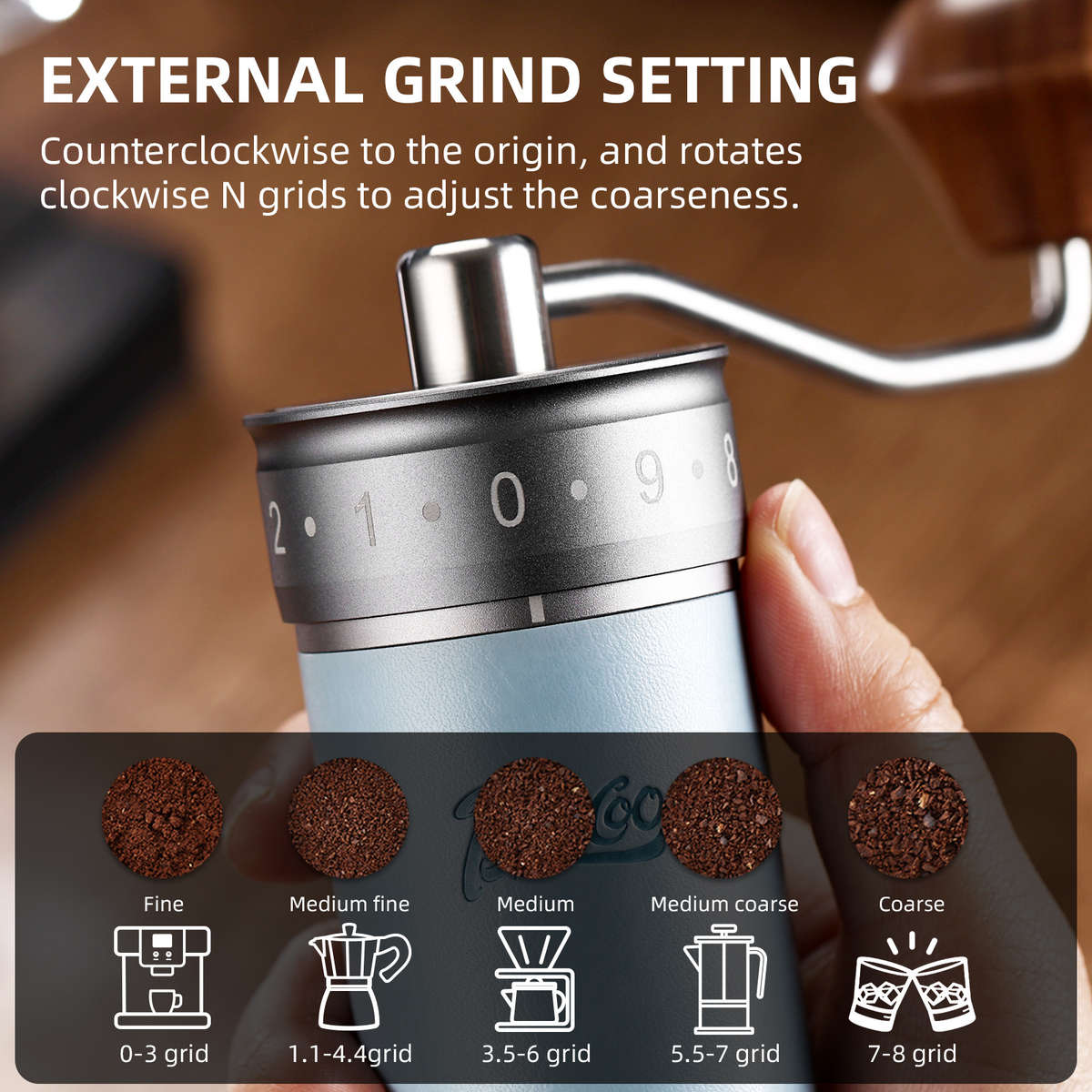 3PCS Reliable Durable Precision Bincoo Pro External Grinder Set Hex for Home