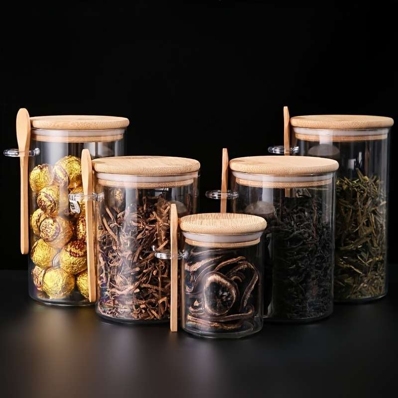 Sealed Jar Model 3 Pieces 1 Jar  1 Lid  1 Spoon