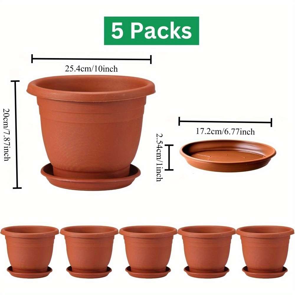 Flowerpot Size 25.4 Cm 5 Pack