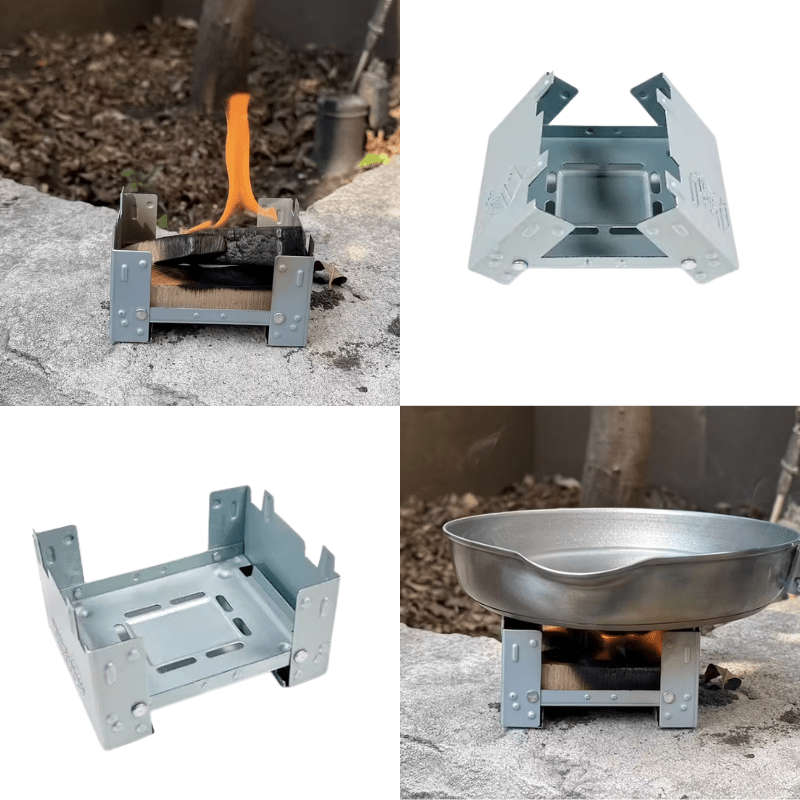 2pcs Premium 2 Set Pocket Sized Twig Burner Small Stove Ultra Light Folding