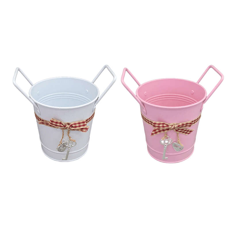 Flowerpot  2Pcscolor White  Add  Pink