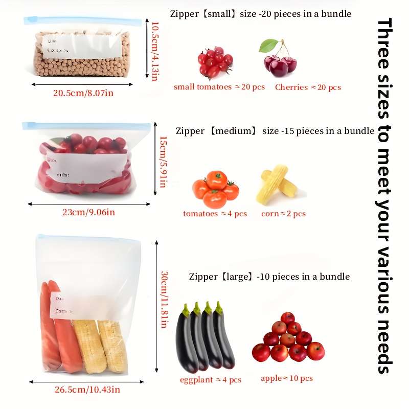 Food Storage Bags Items Zipper Freshkeeping Bag