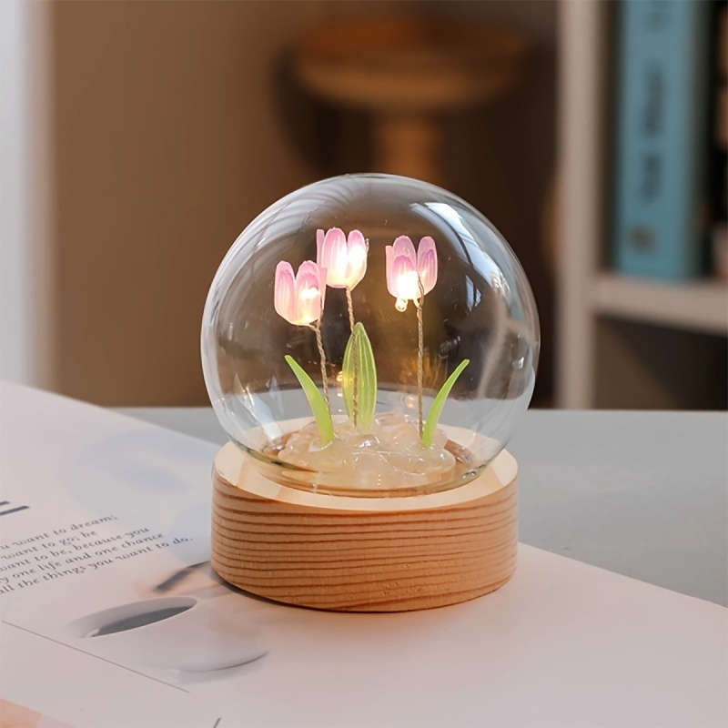 Desk Lamp Model 3 Pink Mini Tulips