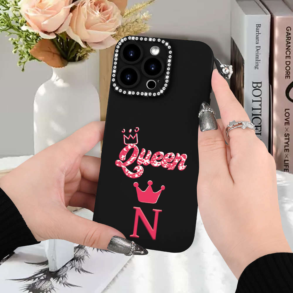 1Pc Black For iPhone 12 Pro Max Creative Letter N Phone Case