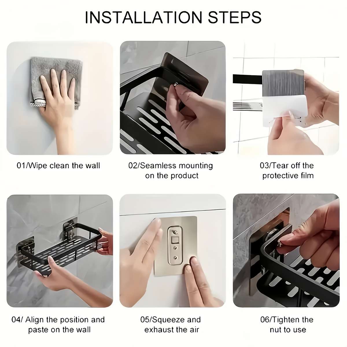 Bathroom Storage Rack Size 2 Wall Hooks  Shelf