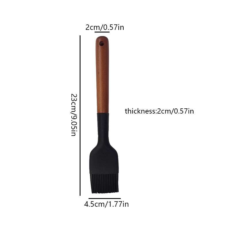 Baking Brush Color Blackwooden Handle Large Oil Brush