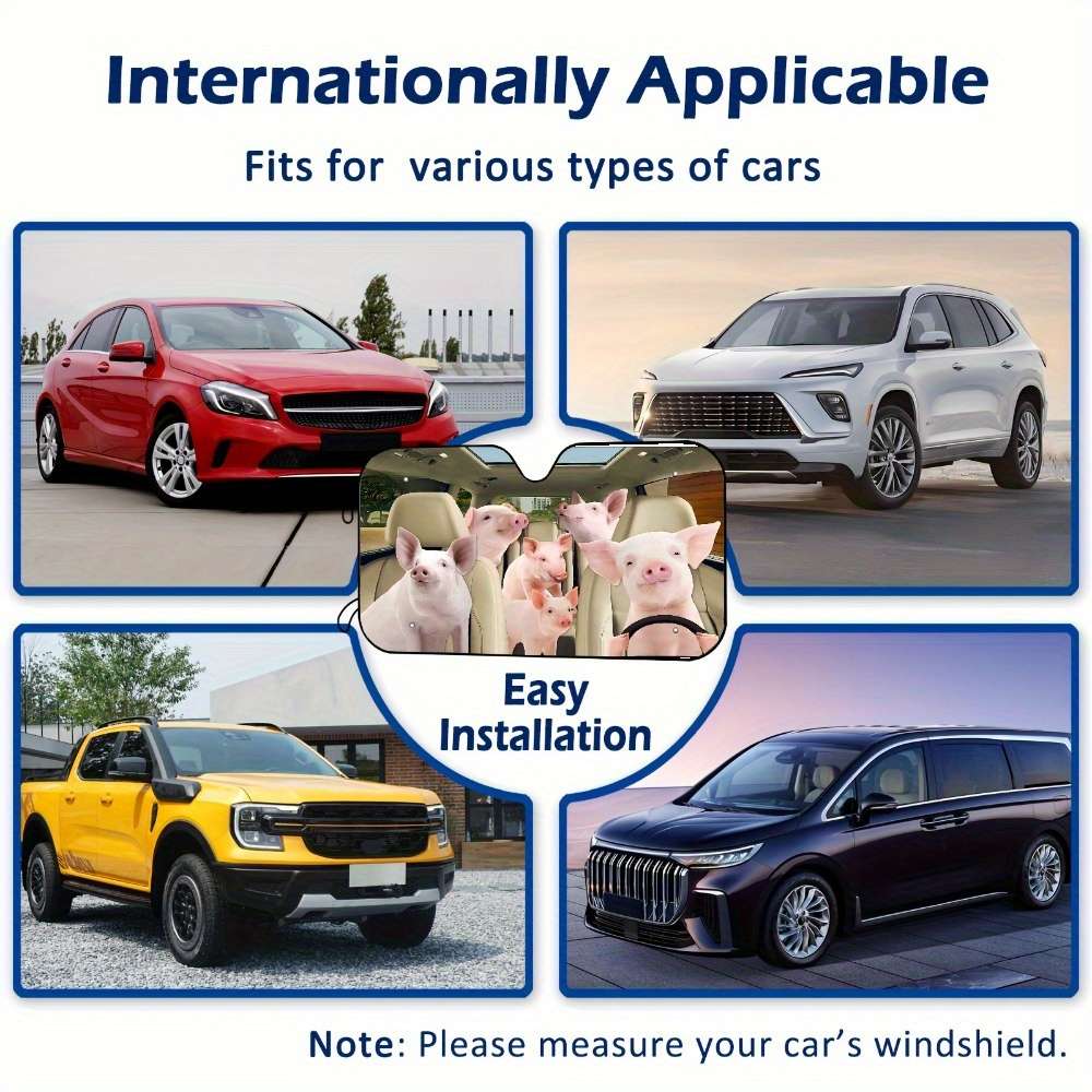 Car Sun Shades Items Pig Family