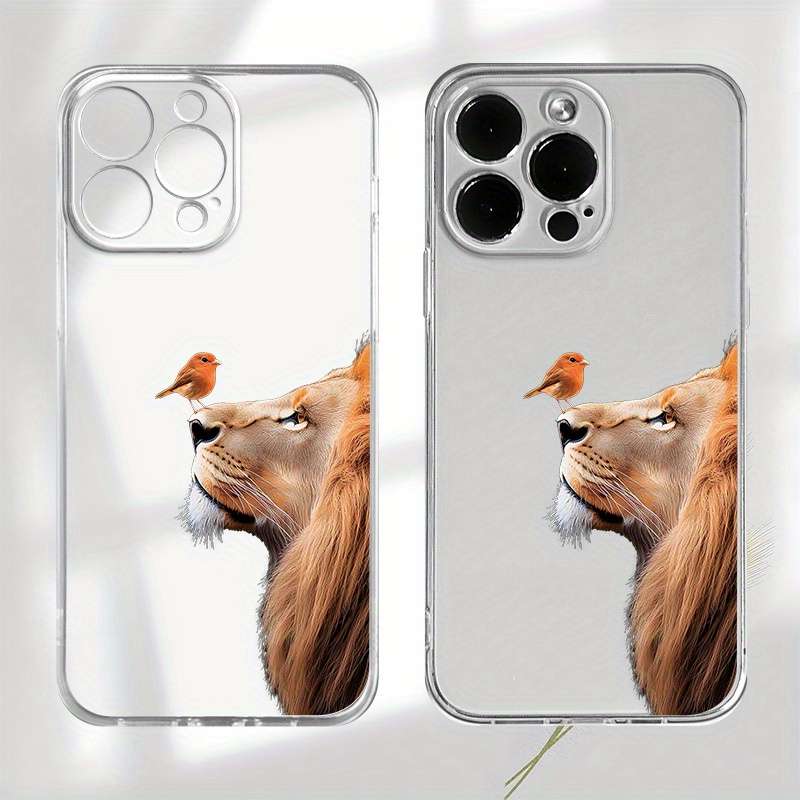1Pc Transparent For iPhone 13 Mini African Lion Phone Case