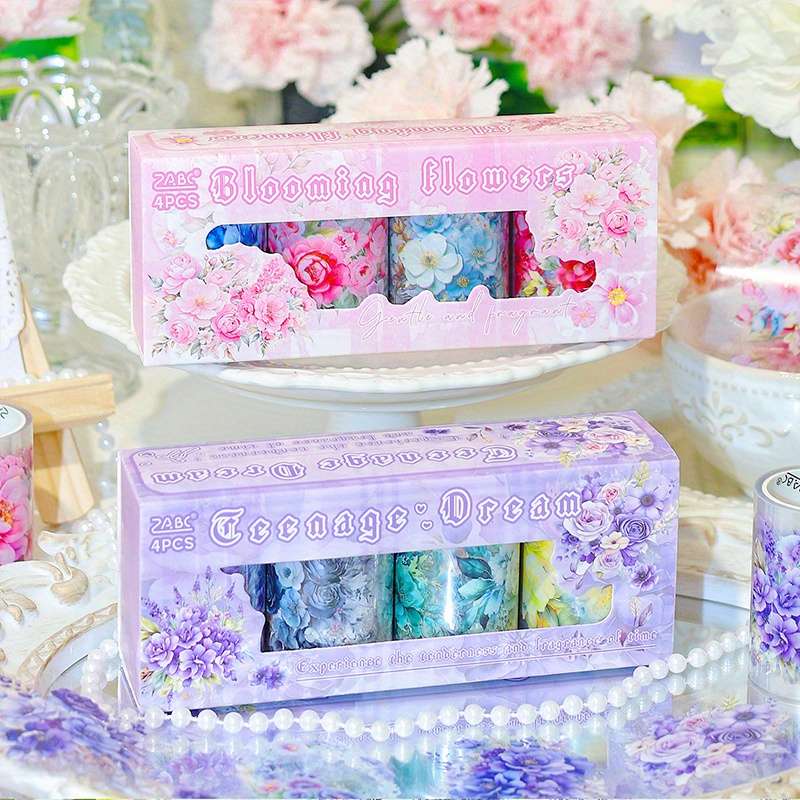 Adhesive Tape Style Pink Bloom Quantity4 Rolls Box
