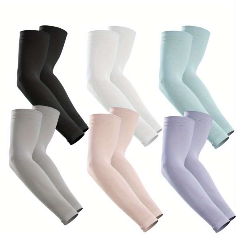 Sunscreen Sleeves Color 2 Black 2 Sky Blue White Gray