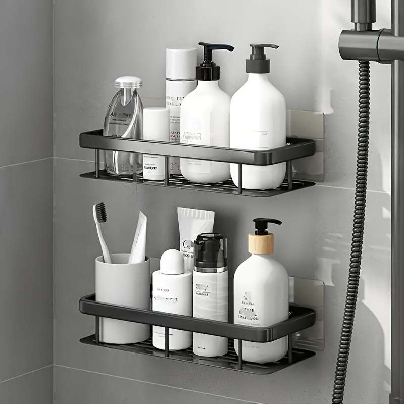 Bathroom Storage Rack Size 2 Wall Hooks  Shelf