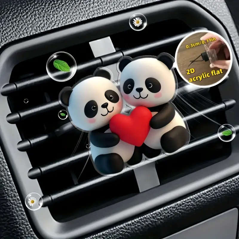 Car Interior Decor Style Couple Panda