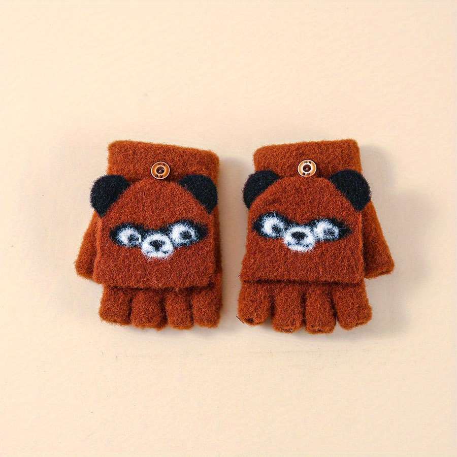 Winter Gloves Color Coffee Size 3 To 6Y