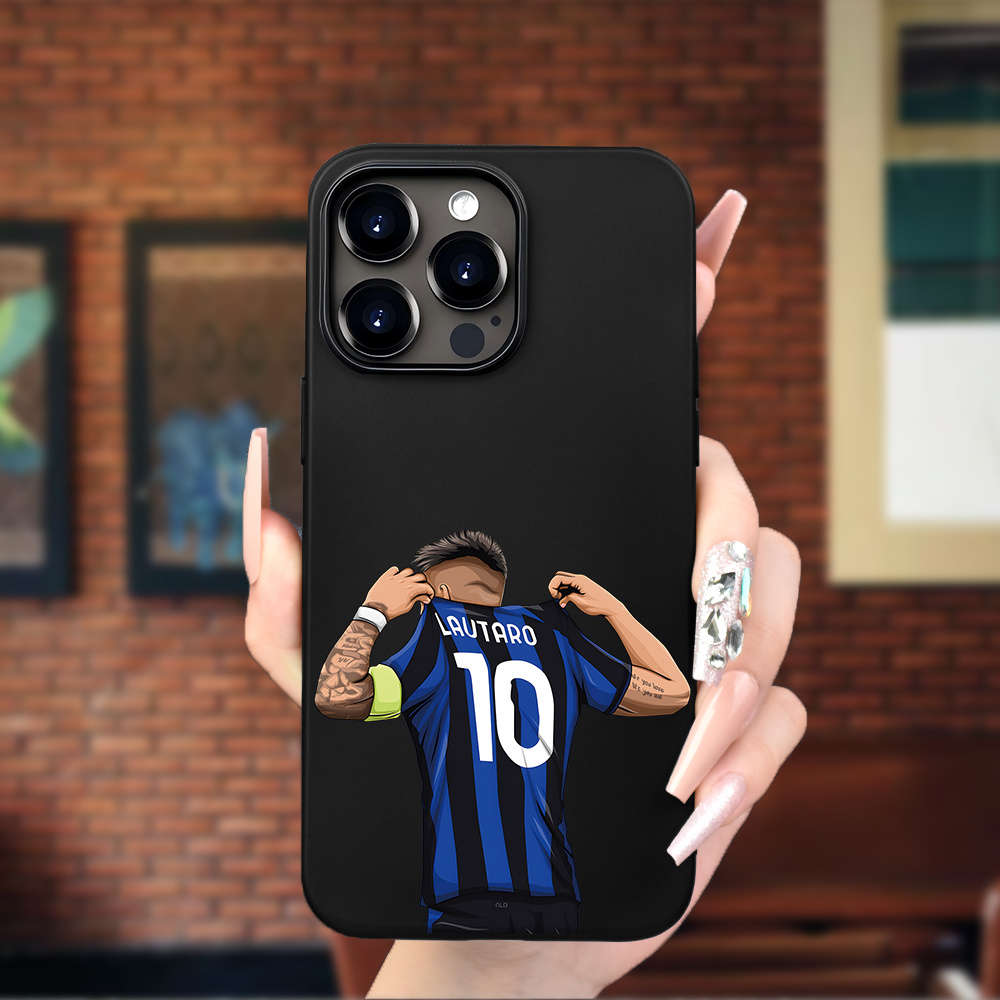 1Pc Black For iPhone 15 Plus Number 10 Player Pattern Phone Case
