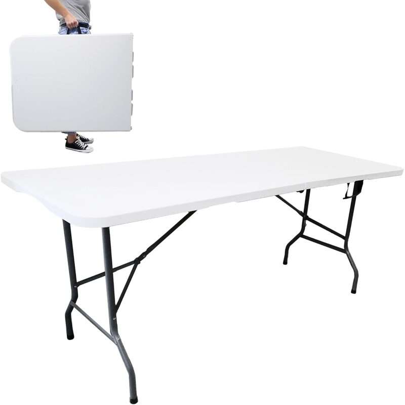 Folding Table 6ft Heavy Duty Indoor Outdoor Garden Catering Foldable Tables