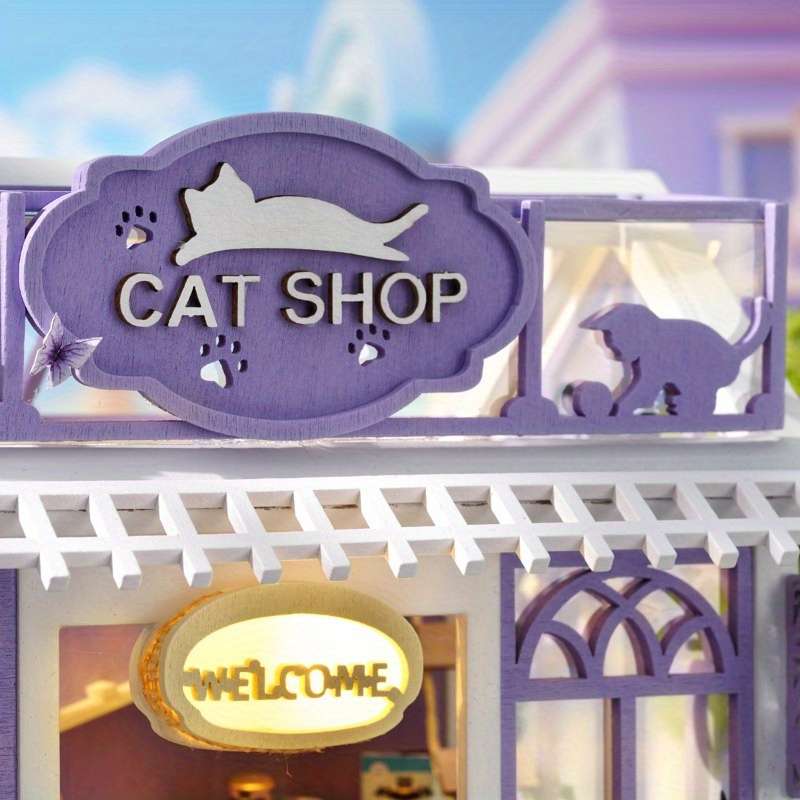 3D Building Model Puzzle Set Style Kitten Paradise