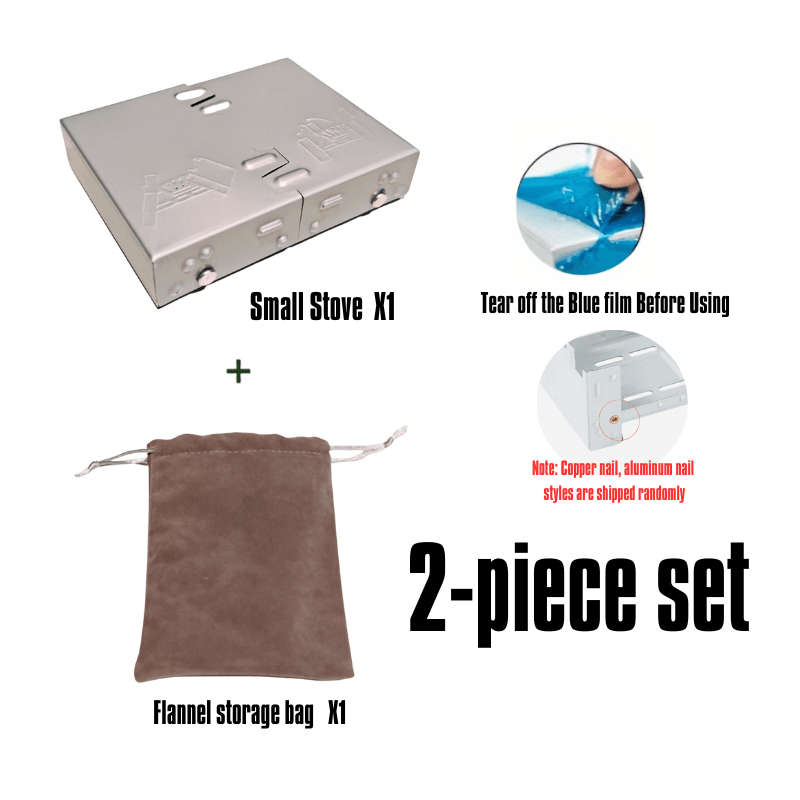 2pcs Premium 2 Set Pocket Sized Twig Burner Small Stove Ultra Light Folding