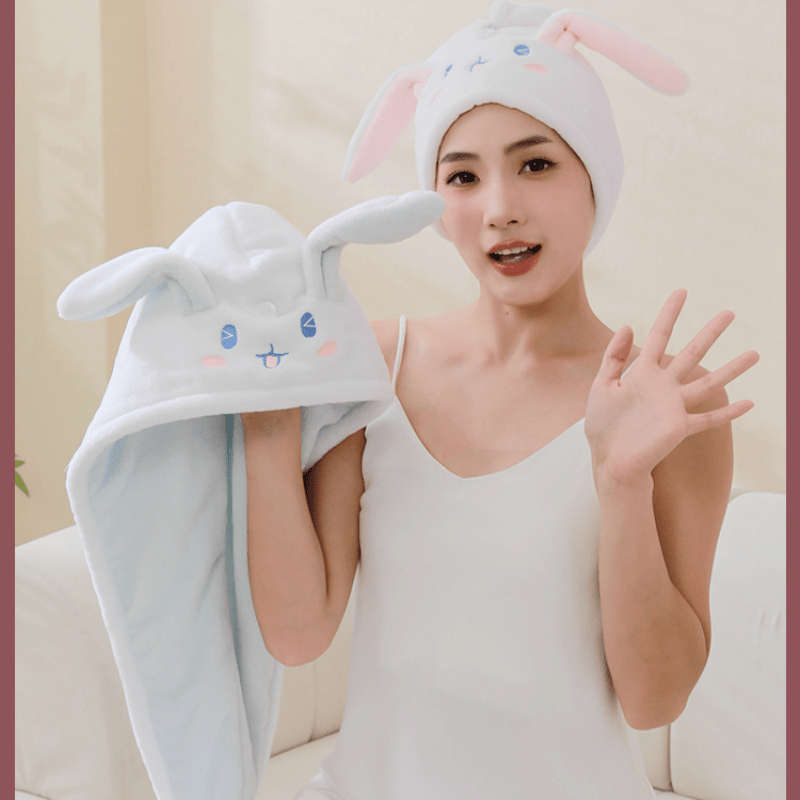 Hair Turban White Blue Weight Doublelayered And Thick.