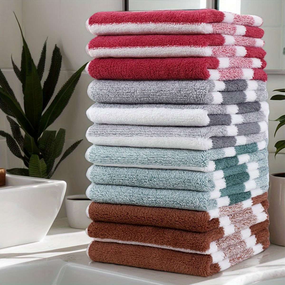 Towel Color Red Quantity6Pcs