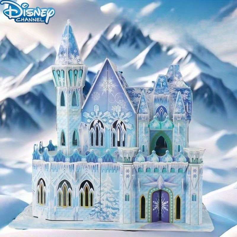 3D Building Model Puzzle Set Color Ice Castle